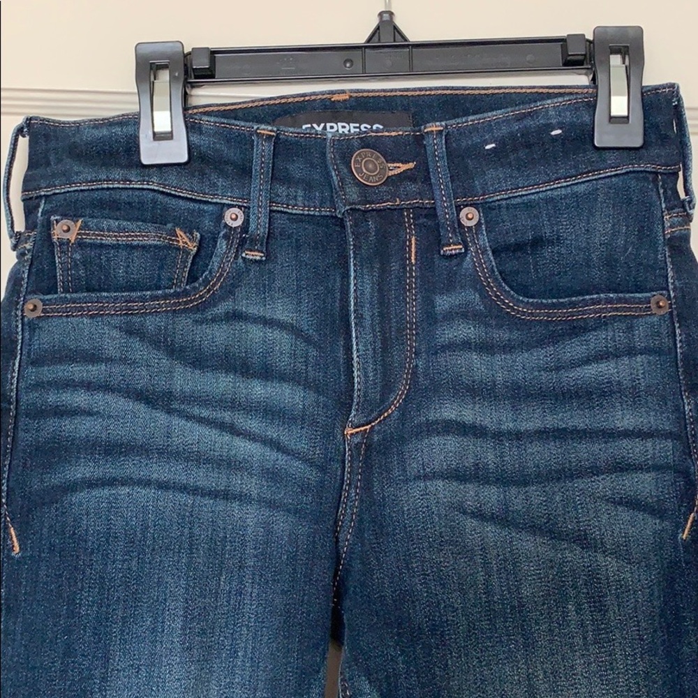 Express Legging Mid Rise Dark Wash 0R/0R